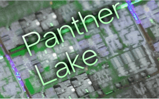 Immagine ravvicinata del Die Shot del processore Intel Panther Lake Compute Tile, primo prodotto 18A per il cliente con 16 core P Cougar Cove di nuova generazione e core E Darkmont