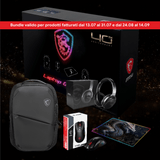 IN OMAGGIO: Gaming Backpack + Headset + Gaming Mouse + 40th Mouse Pad 